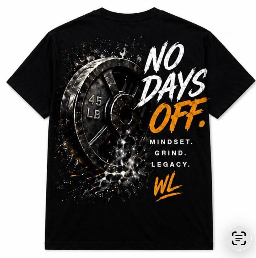 No Days Off Tee – Black