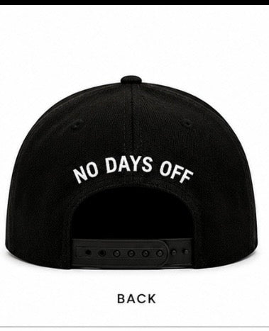 Worn Legacy Snapback – No Days Off (Black/Orange)