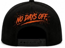 Worn Legacy Snapback – No Days Off (Black/Orange)