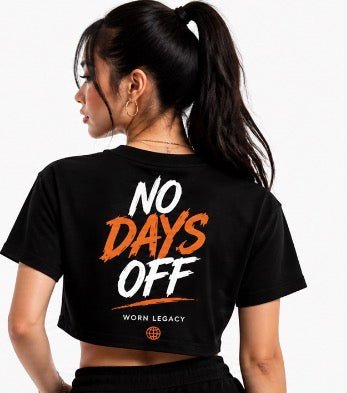 WL Cropped Streetwear Tee – “No Days Off” Edition